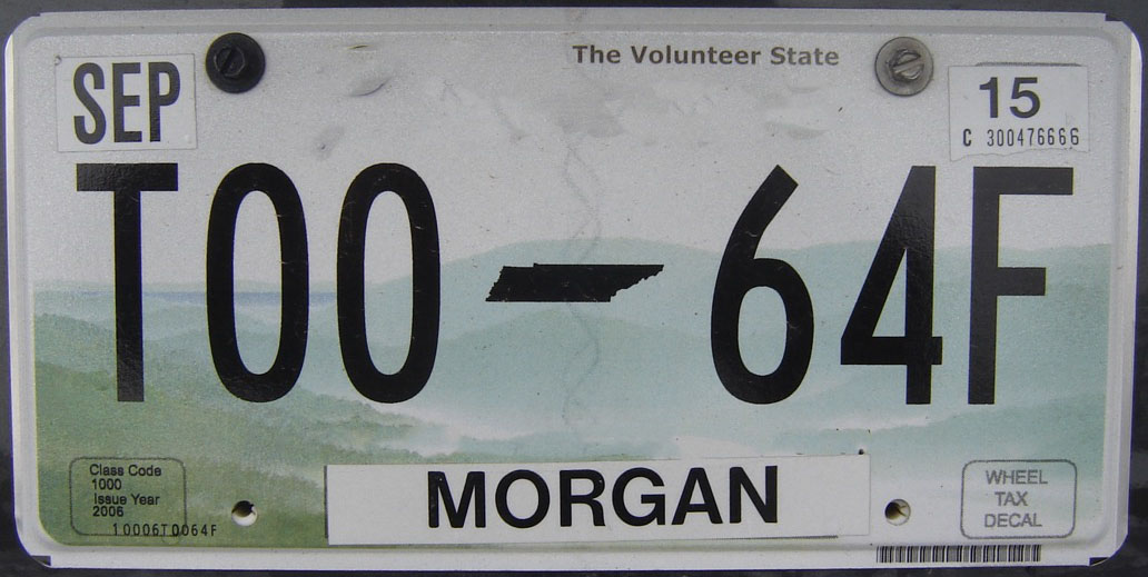 tennessee license plate photoshopped