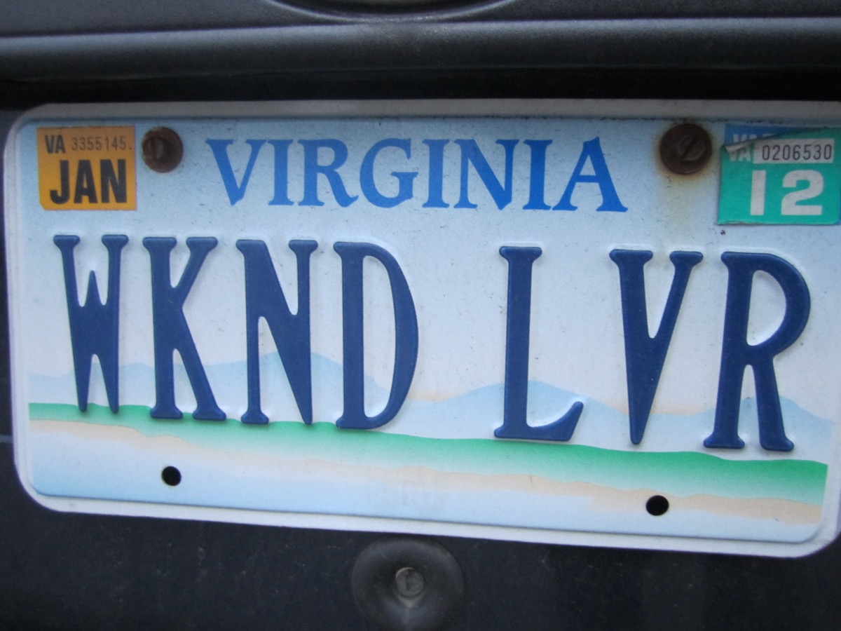 virginia license plate