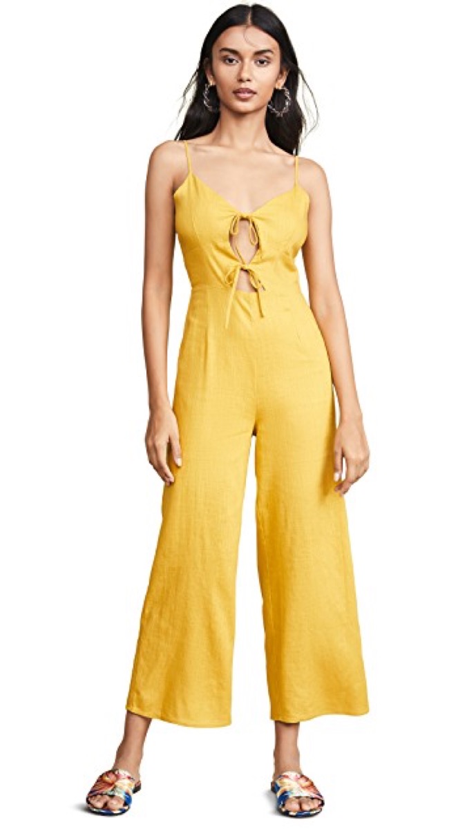 yellow jumpsuit spring fashion