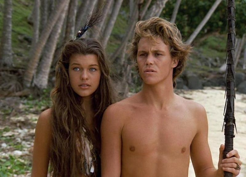milla jovovich and brian krause in return to the blue lagoon