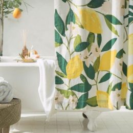 lemon shower curtain