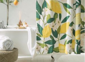 lemon shower curtain