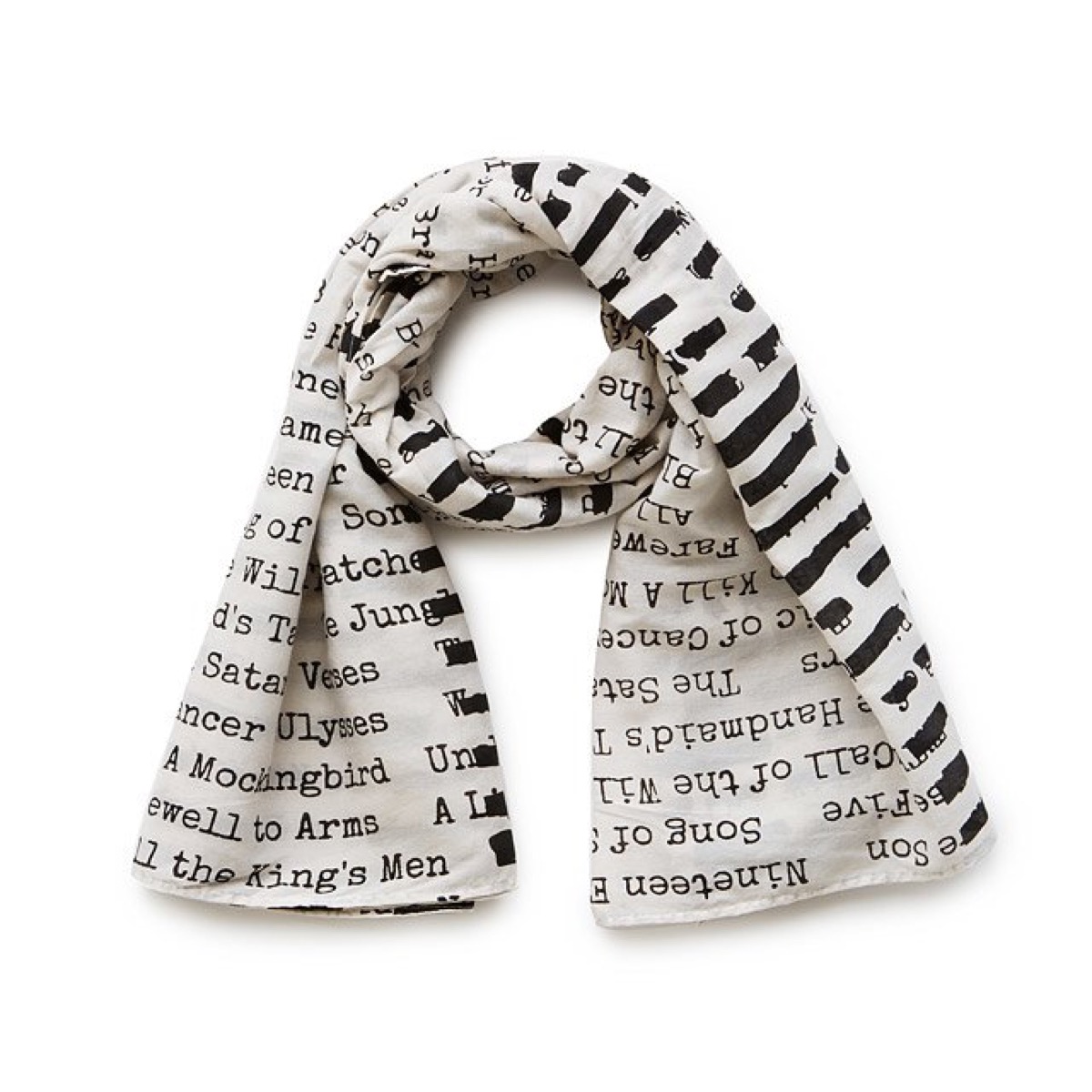 banned books scarf, gifts for book lovers