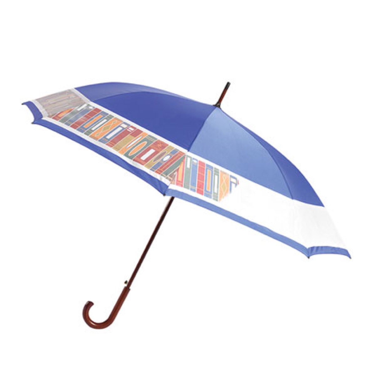 color changing umbrella with bookshelf design, gifts for book lovers