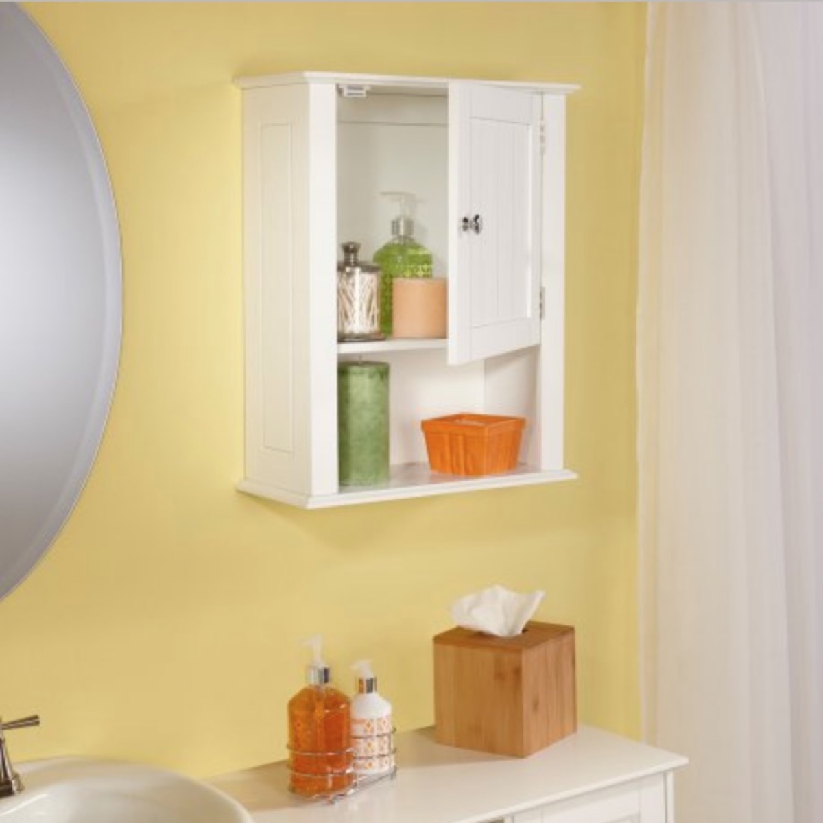 white bathroom cabinet cheap home upgrades