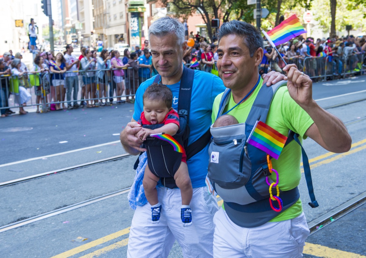 gay couple and baby at san francisco pride parade photos from pride celebrations