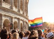 People Holding a Gay Pride Flag How to Support the LGBT Community stereotypes about the LGBTQ community