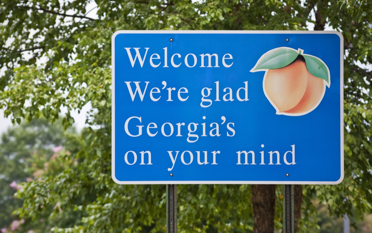 georgia state welcome sign