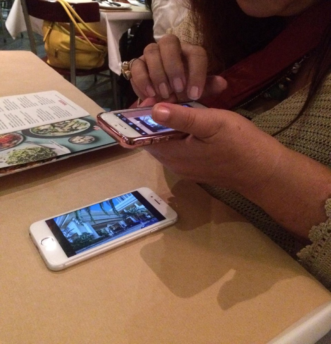grandma taking screenshot using another phone grandparents failing at technology