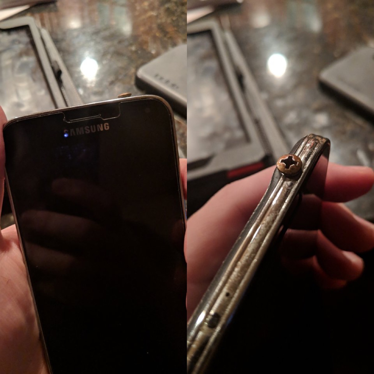 grandpa putting screw in phone jack grandparents failing at technology