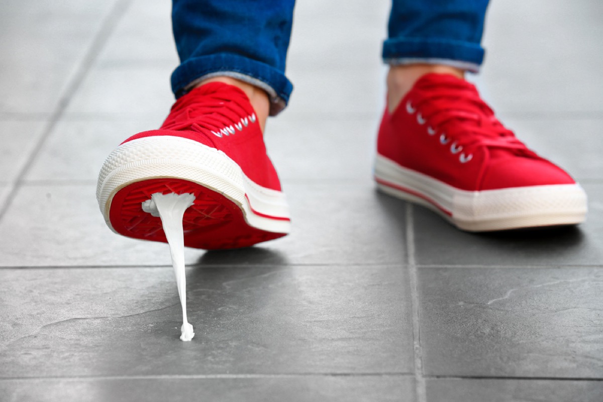 gum stuck to shoe, wd40 uses