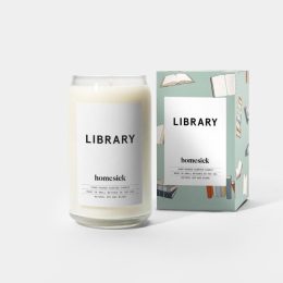 homesick candle library scent, gifts for book lovers