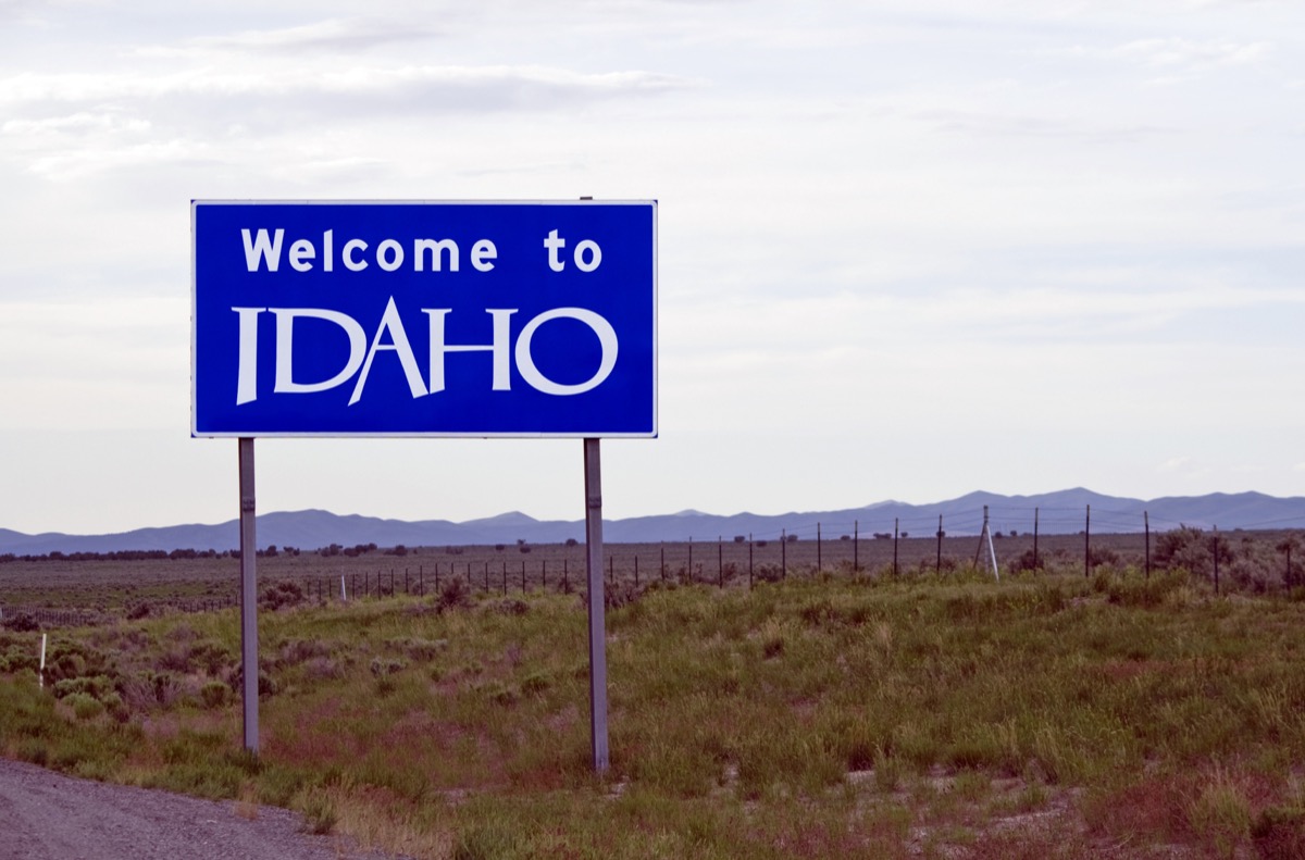 idaho state welcome sign