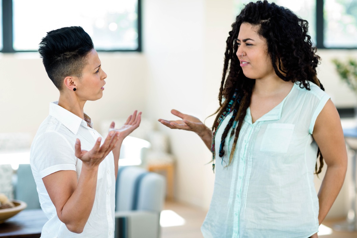 lesbian couple fighting things you should never say in an argument with your spouse