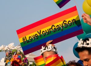 love your gay son sign at pattaya pride in thailand photos from pride celebrations