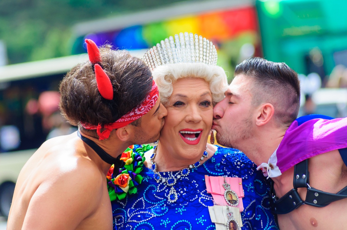 Participants embrace at edinburgh pride parade in scotland photos from pride celebrations