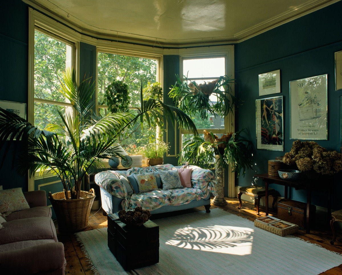 living room in 1980s