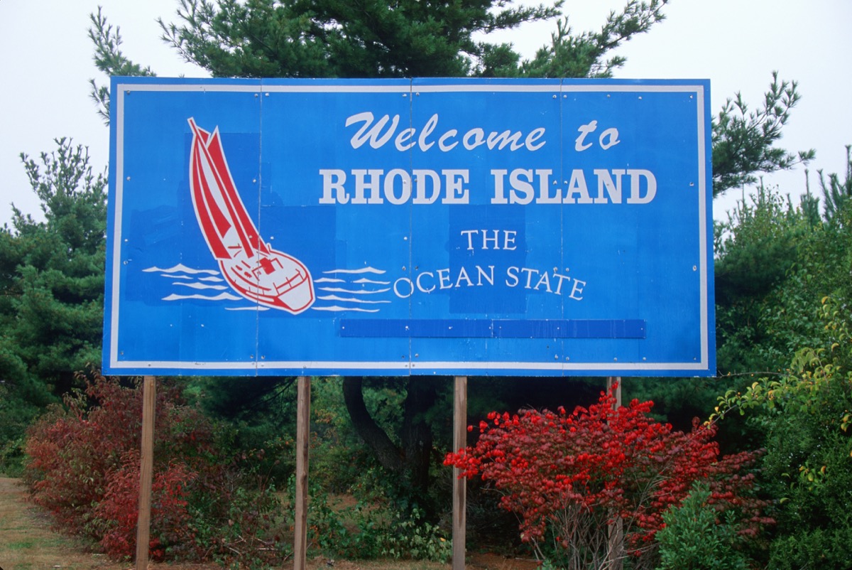 rhode island welcome sign