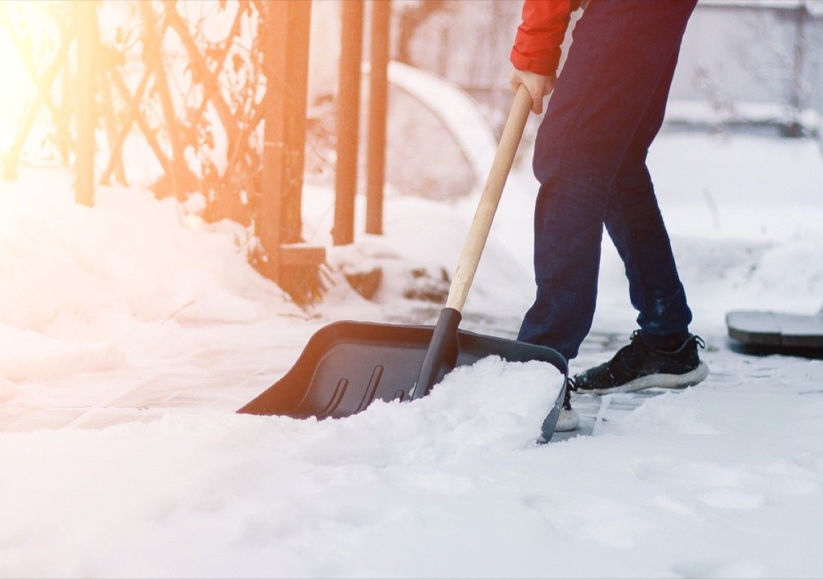 man shoveling snow, wd40 uses