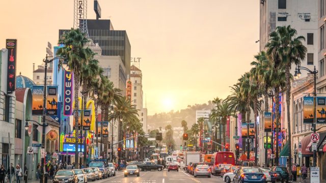 the sunset strip in hollywood california, the sunset boulevard in los angeles, most common street names