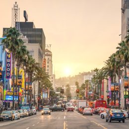 the sunset strip in hollywood california, the sunset boulevard in los angeles, most common street names