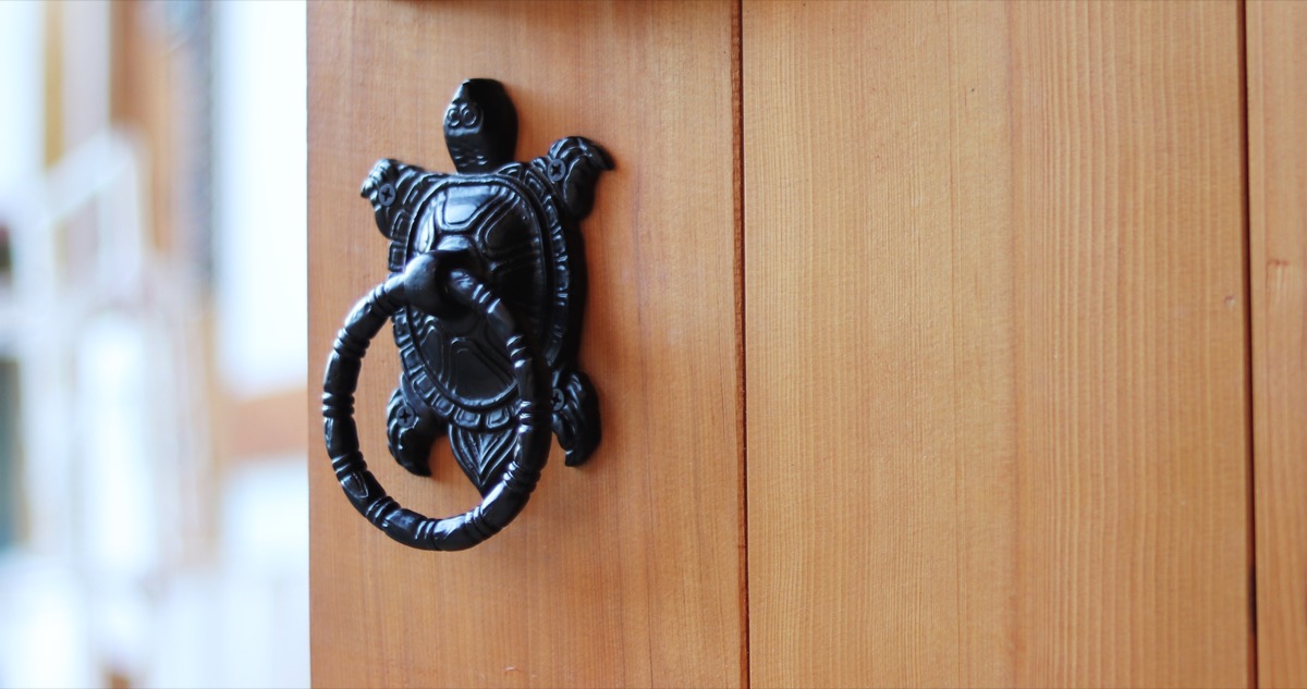 unique door knob in the home