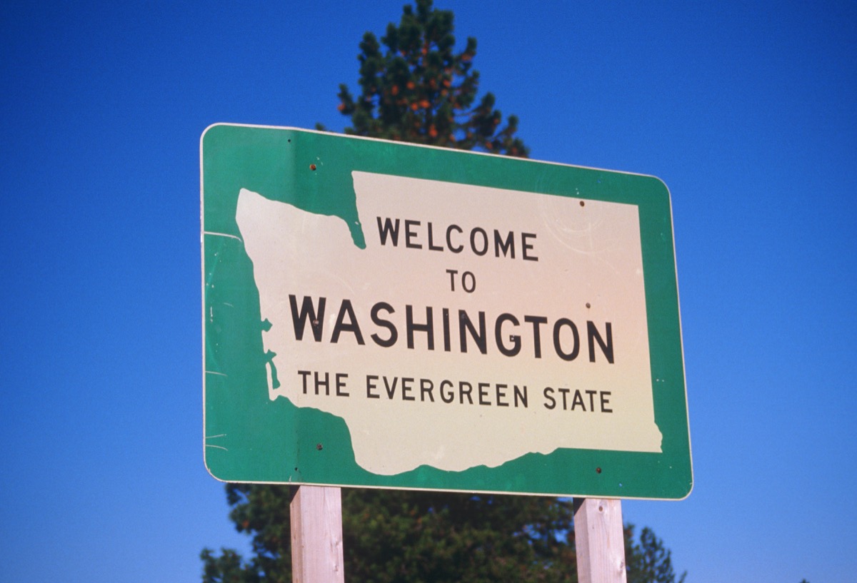 washington state welcome sign