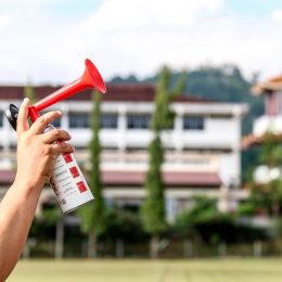 air horn being pressed, safety tips