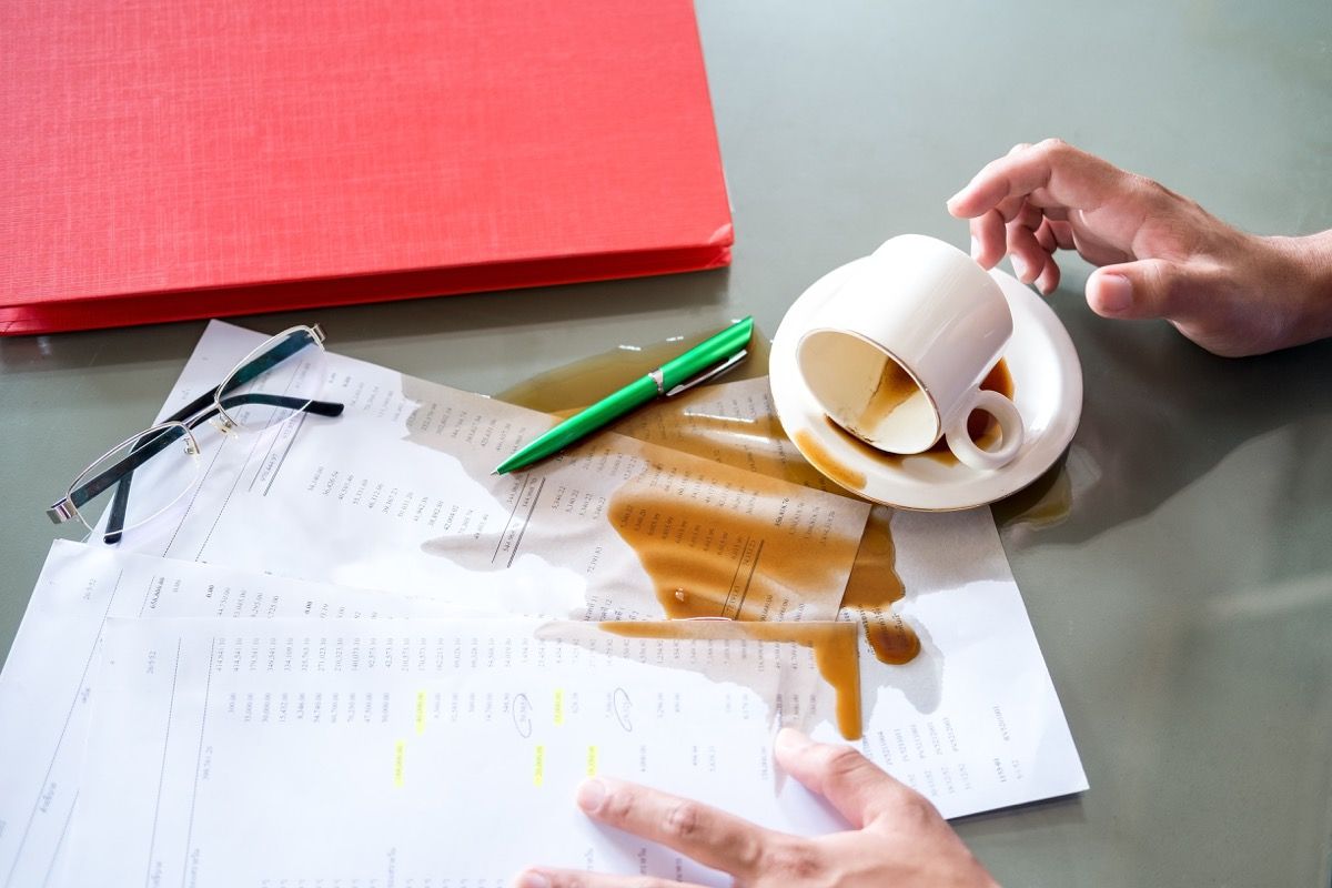 A Coffee Spill on the Table The Struggle is Real Slang Terms