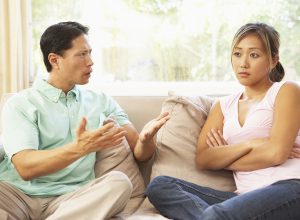 couple fighting and arguing, prepare children for divorce