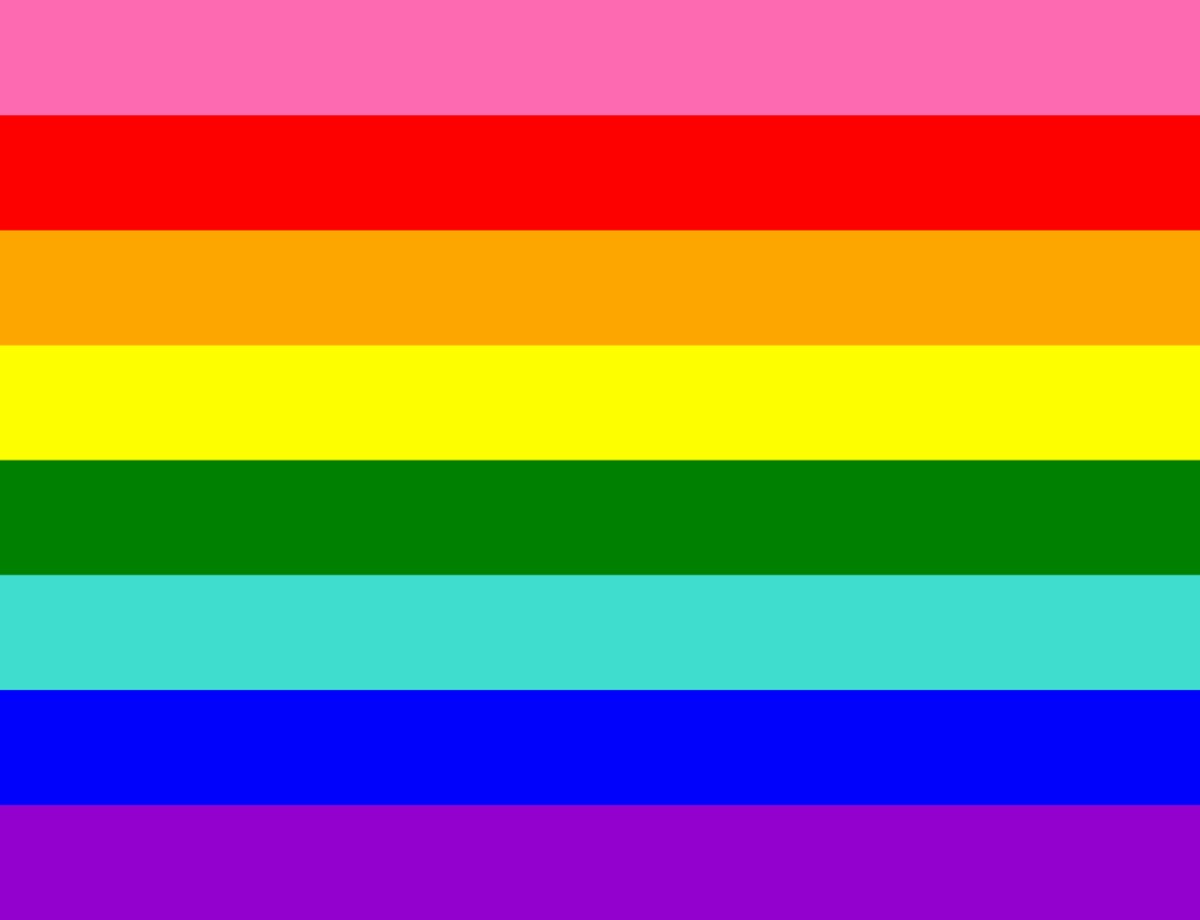 eight color pride flag designed by gilbert baker