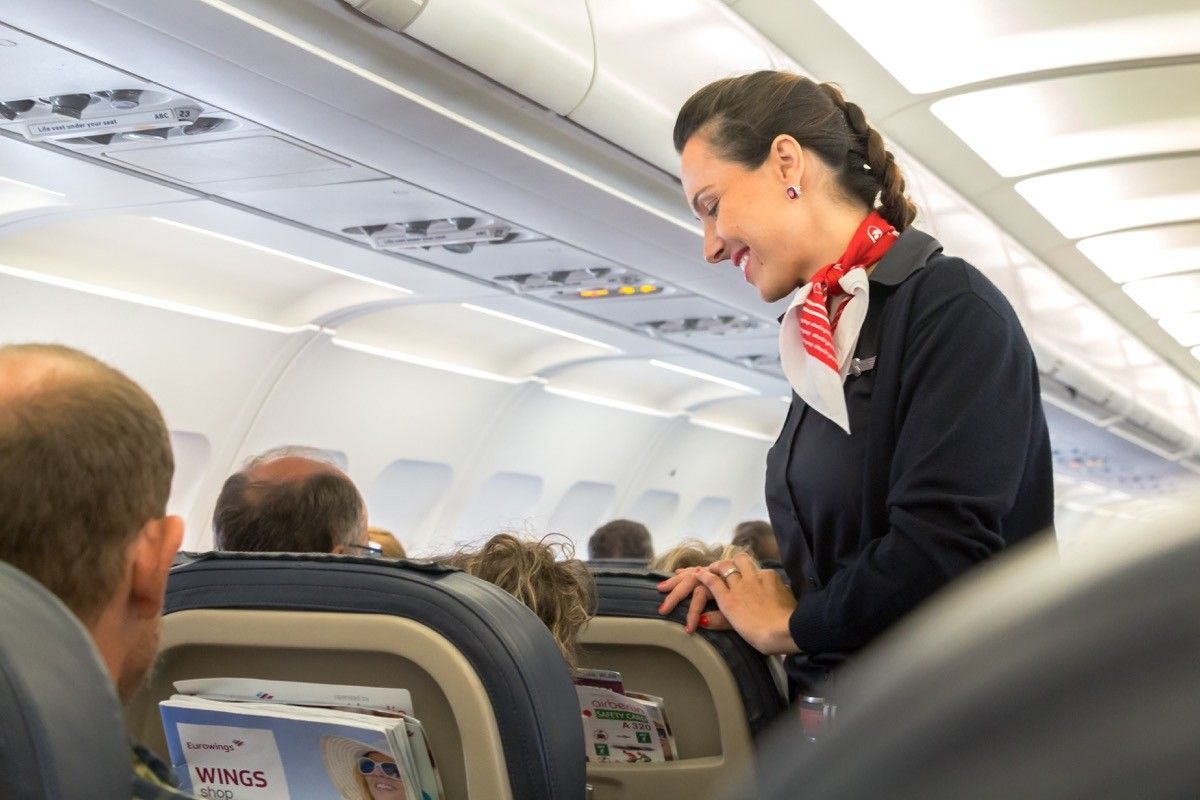 Passenger in a flight attendant jumpseat - Cabin Safety Made Easy