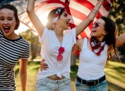 Friends Celebrating July 4 Fourth of July Accessories