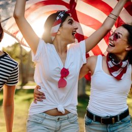 Friends Celebrating July 4 Fourth of July Accessories