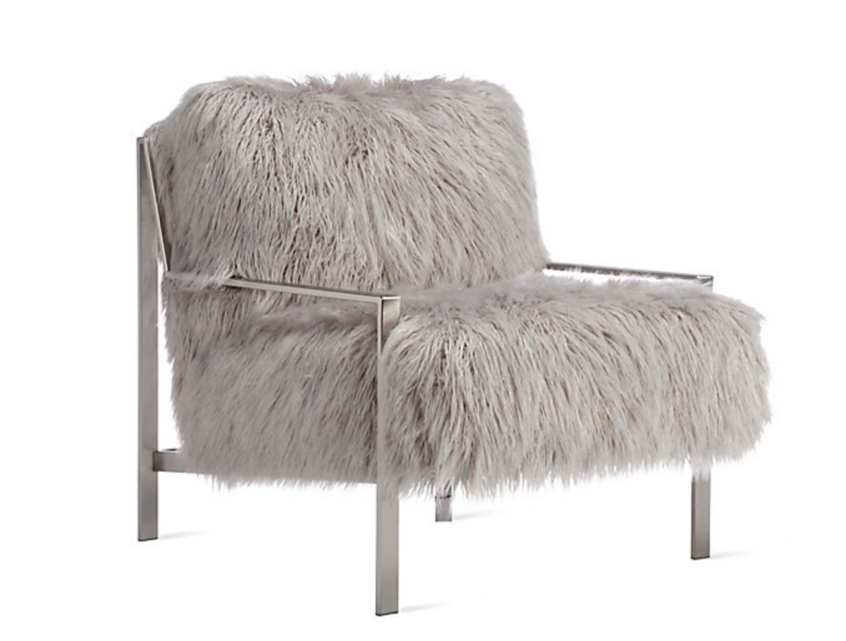 fake fur chair, 90s interior design