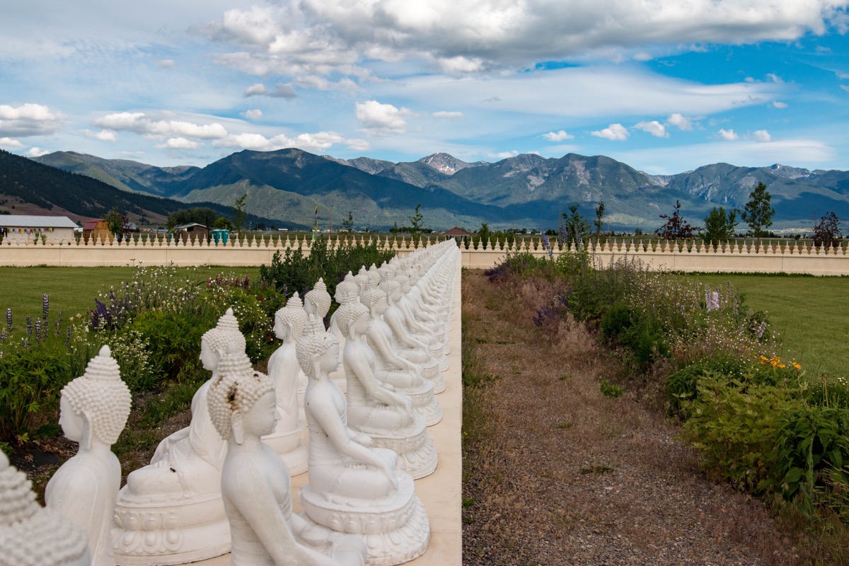 garden of one thousand buddhas in montana, weird state landmarks