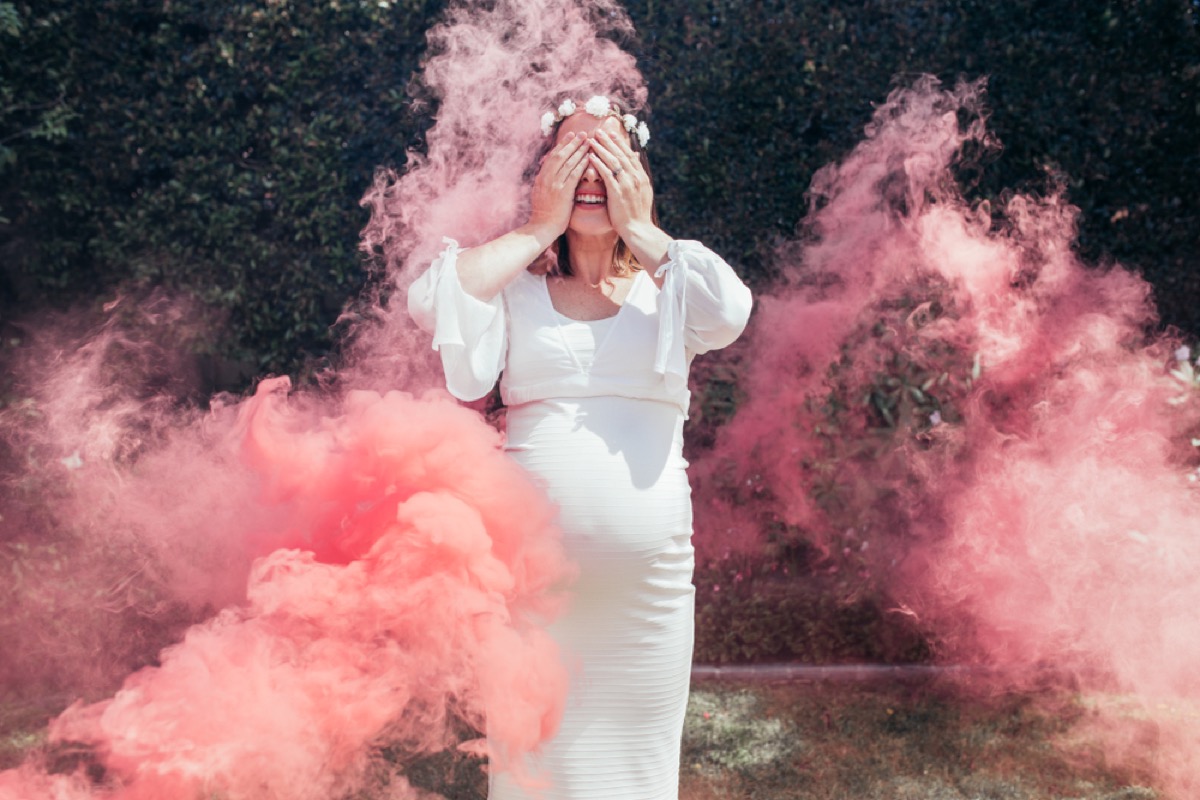 gender reveal party with smoke cannons, how parenting has changed