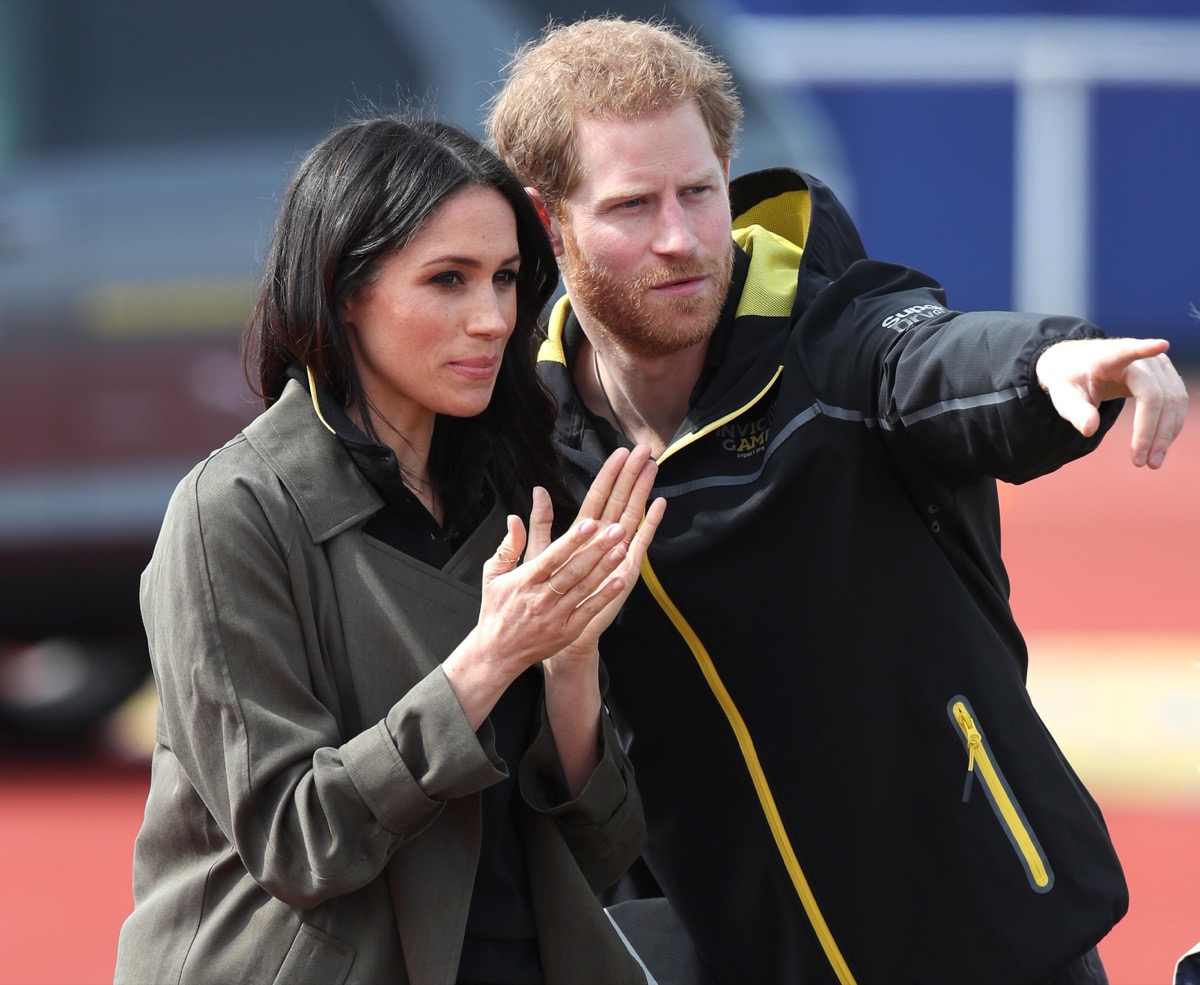 Prince Harry and Ms Meghan Markle as they attend the UK Team Invictus Games trials held at Bath University Sports training village in Somerset.