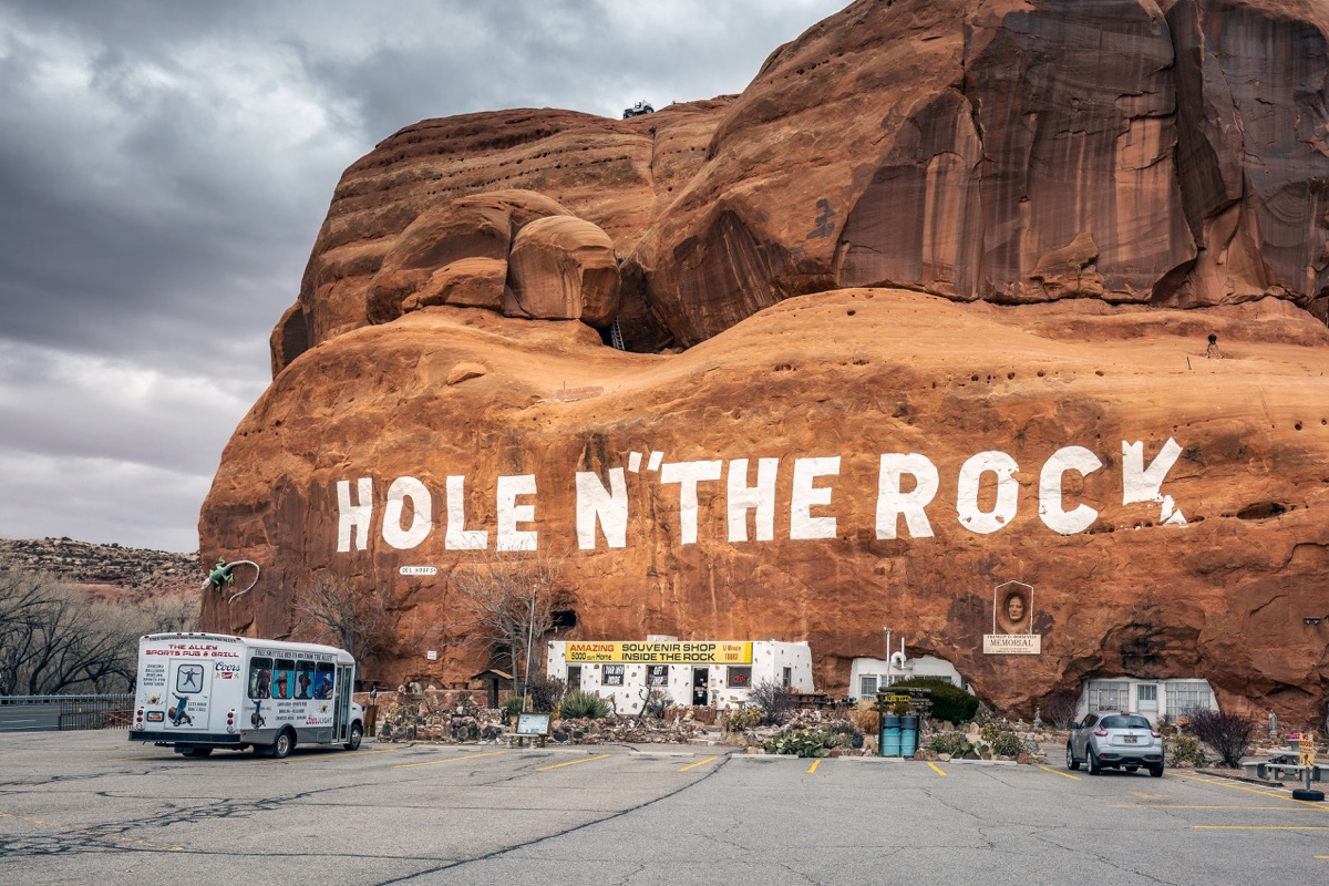 hole n the rock landmark near moab utah, weird sate landmarks