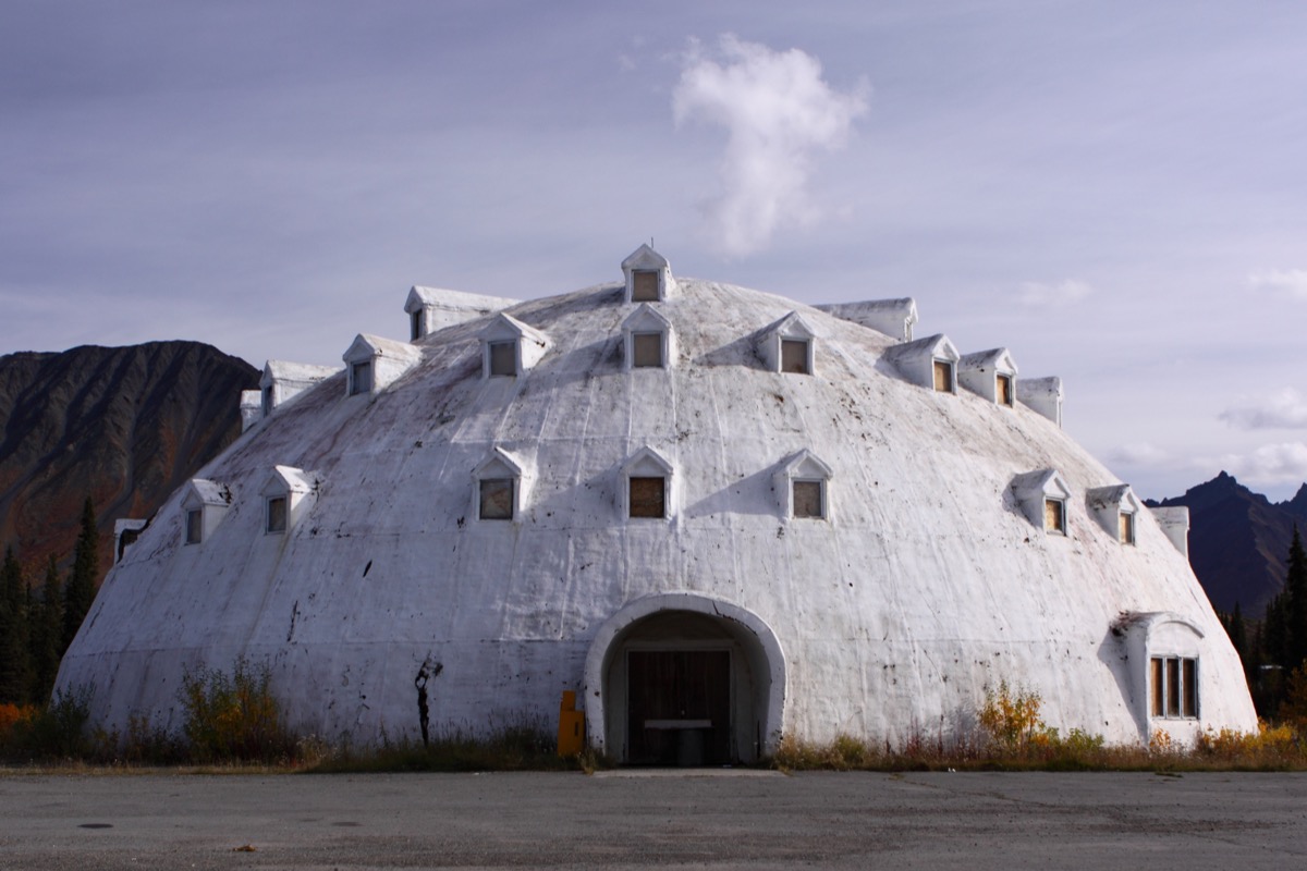 abandoned igloo city hotel in cantwell alaska, weirdest state thing