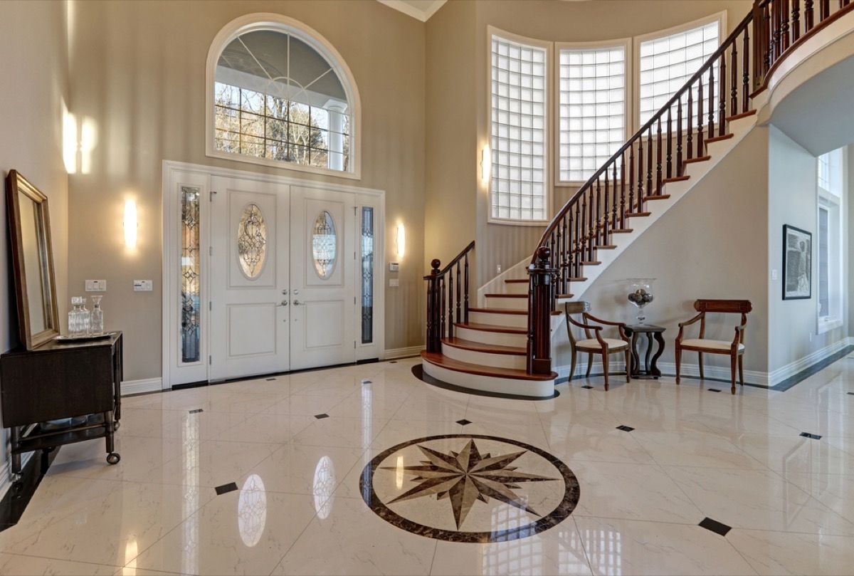 marble foyer, interior design mistakes