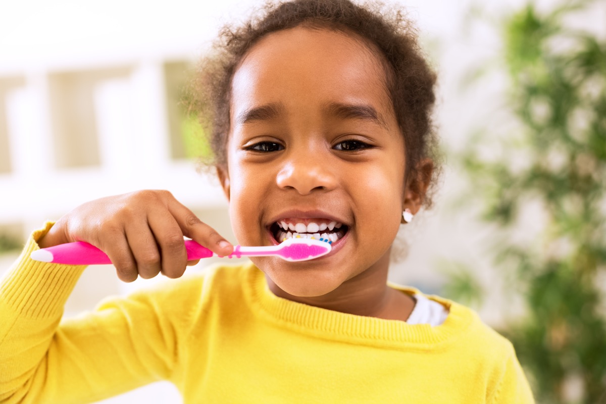 Little Girl Brushing Her Teeth Childhood Habits That Affect Health, things that would horrify dentist