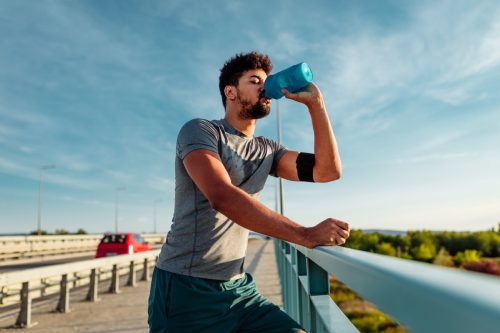 Man Taking a Break From His Run to Drink Some Water Dirtiest Things in Your Home