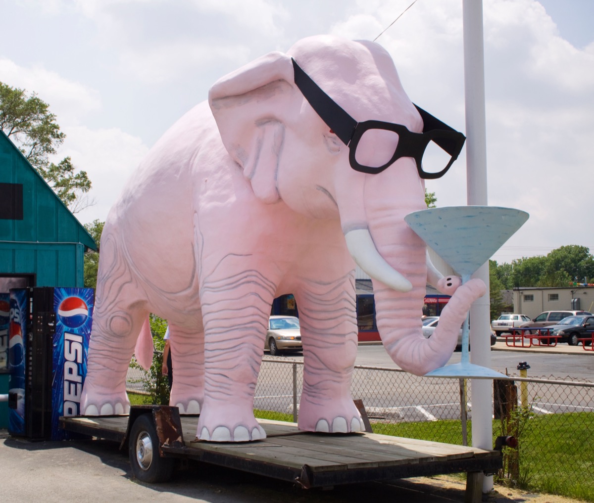 martini pink elephant, weird state landmarks