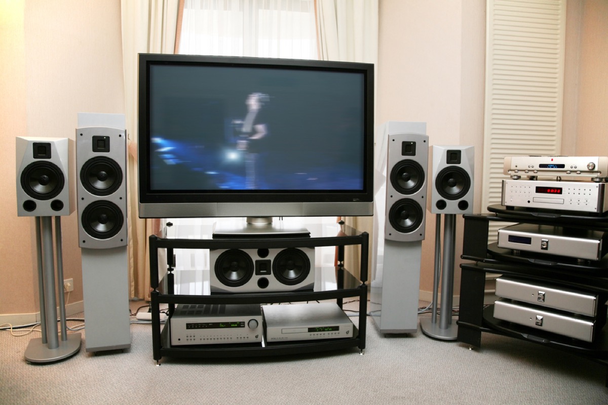 home stereo system, 90s interior design