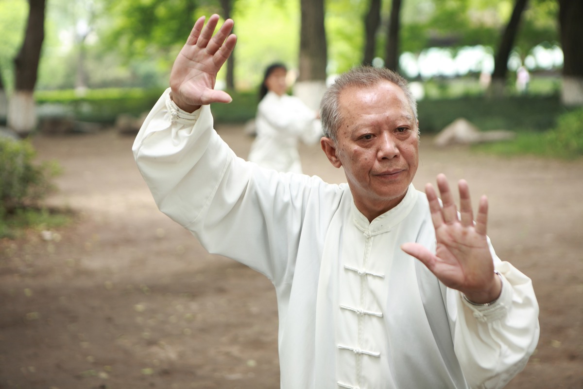 man doing tai chi, over 50 fitness