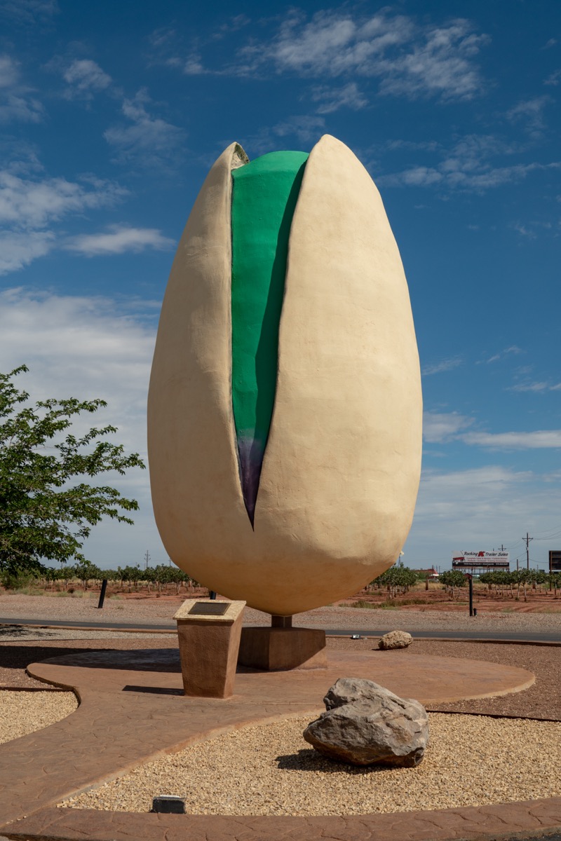 world's largest pistachio roadside attraction pistachioland, new mexico, weird state landmarks