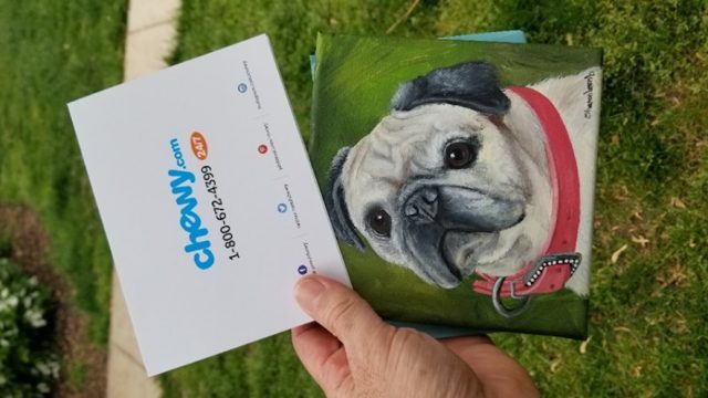 Chewy.com sends oil painting to dog owner after the death of his dog, Bailey.