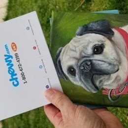 Chewy.com sends oil painting to dog owner after the death of his dog, Bailey.