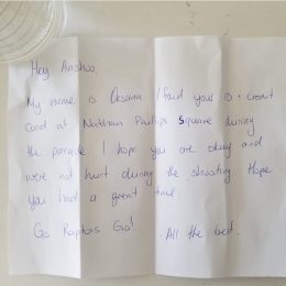 Woman receives kind note along with lost ID and credit card following Toronto shooting